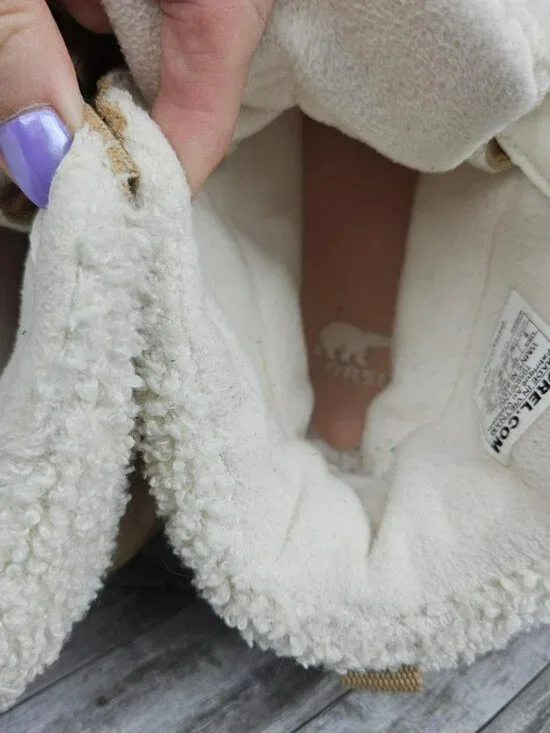 Sorel Womens 9 NL4451-262 Cozy Suede Winter Boots Sherpa Lined Booties Beige - Picture 4 of 15